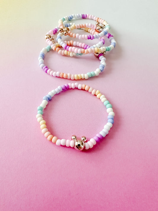 Stackables - muted Pastel Rainbow bracelet