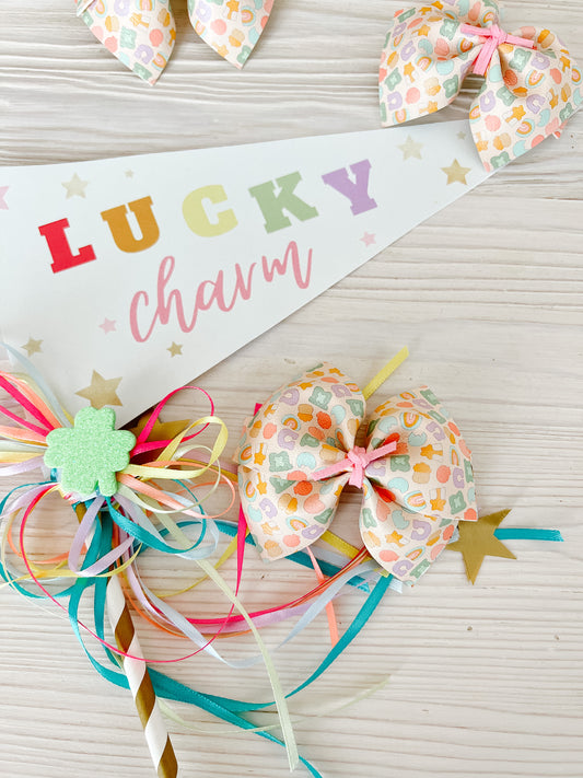 Boho Lucky charms -  Faux Leather Bow