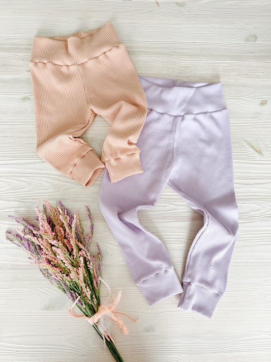 Lavender Ribbed pants - Cotton
