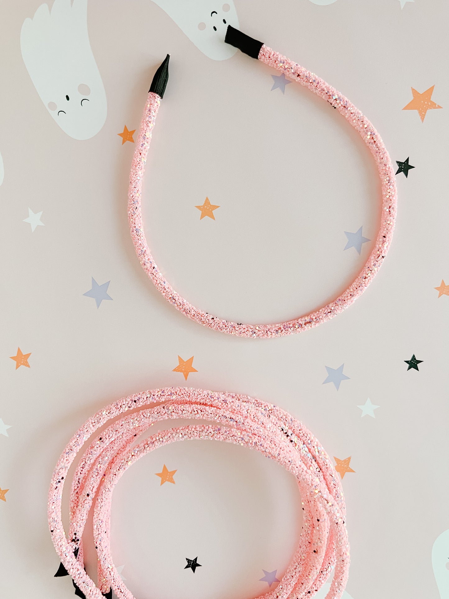 Pink sparkle headbands